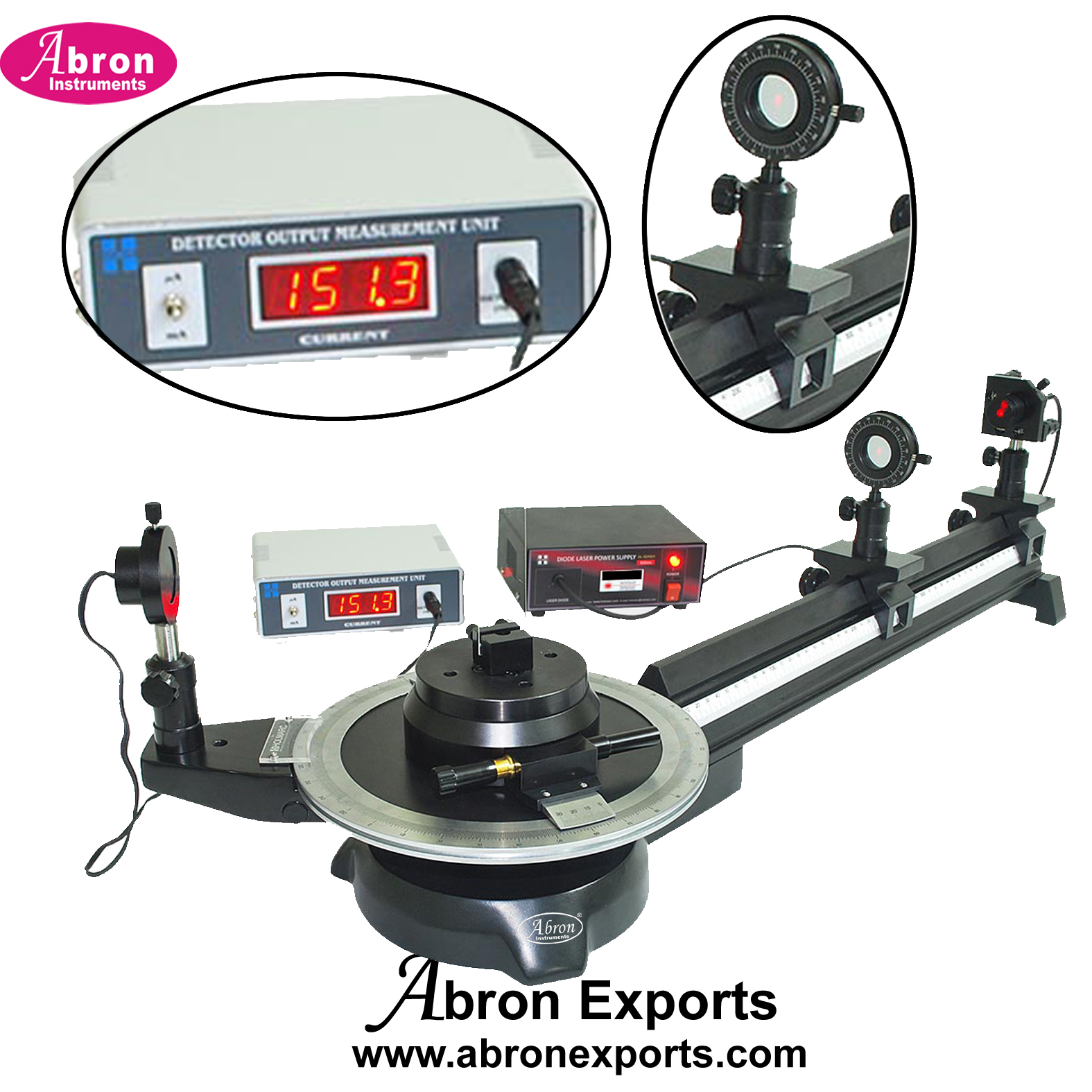 Brewsters Angle Digital Sensor Set Goniometer Spectrometer Special Arm With Camera Polarizer Analyser Rail Abron AE-1215DR 